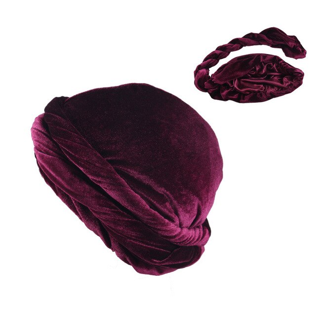 Velvet Satin Lined Turban
